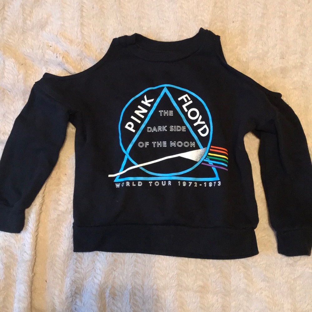Pink Floyd cold shoulder crew neck sweatshirt